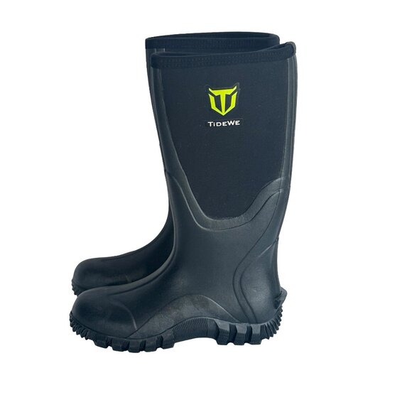 TideWe Mens Size 7 Rubber Neoprene Boots Waterproof Steel Shank Black New Other# main image 4